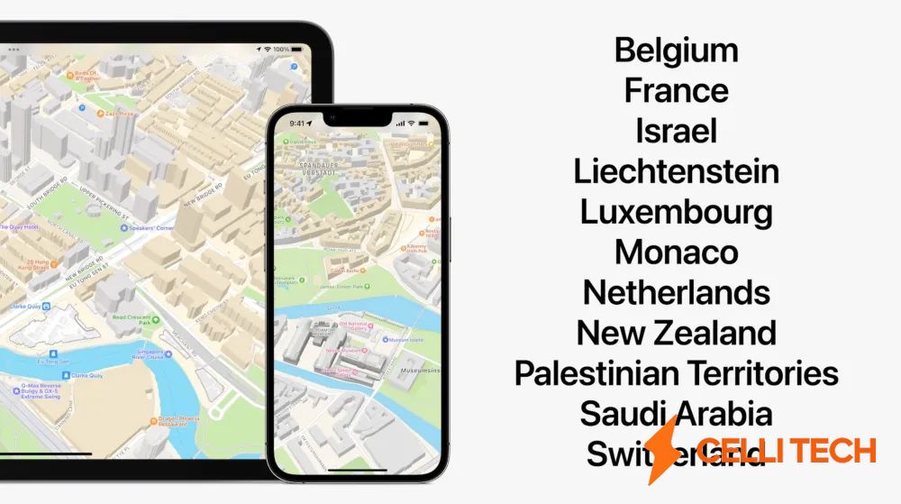 Apple Maps hỗ trợ thêm nhiều quốc gia